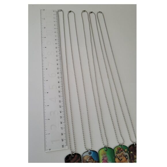 Super Mario Bros Necklaces 5 Necklaces Bowser Peach Kong Iggy Koopa #0268 - Picture 3 of 16